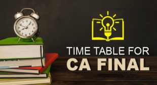 Download CA Final Time Table for November 2018