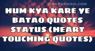 Hum Kya Kare Ye Batao Quotes