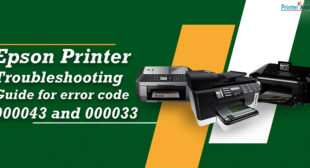 Epson Printer Troubleshooting Guide for Error Code 000043 and 000033