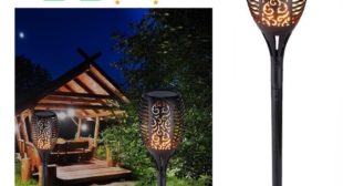 Solar Flame Lamp For Outdoor Garden