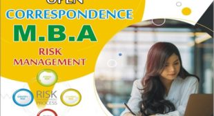 MBA Risk Management Admission 2022 Distance Education Learning